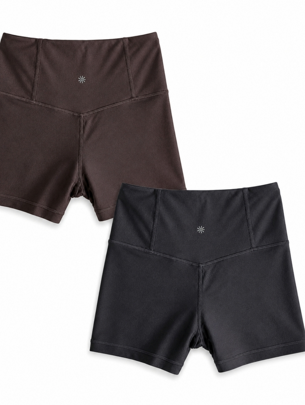 Athleta Women's Athletic Shorts Duo — Black and Dark Brown